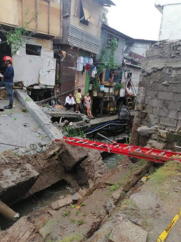 Wall collapsed in QC