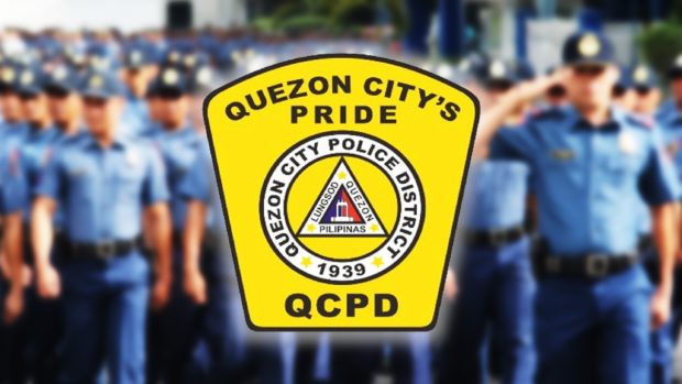 Police officers in formation with QCPD logo superimposed. STORY: QCPD sues creators of viral docu