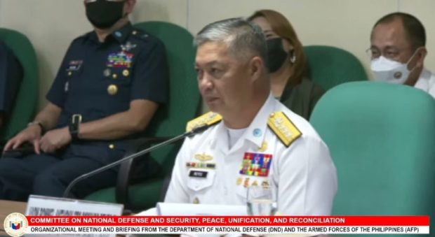 Vice Admiral Rommel Reyes, deputy chief of staff of the Armed Forces of the Philippines