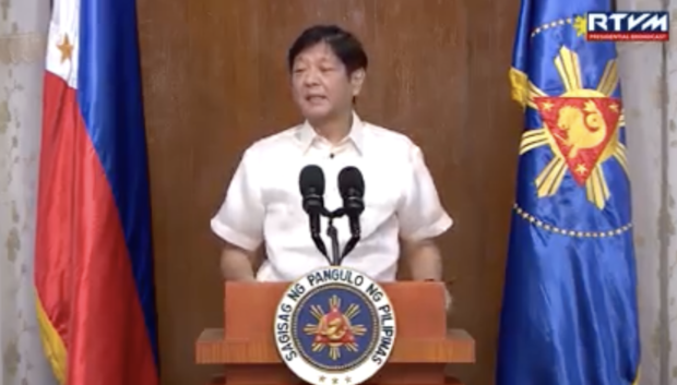 President Bongbong Marcos Jr. during his meeting with members of the League of Cities of the Philippines (LCP). Screengran from RTVM / Facebook