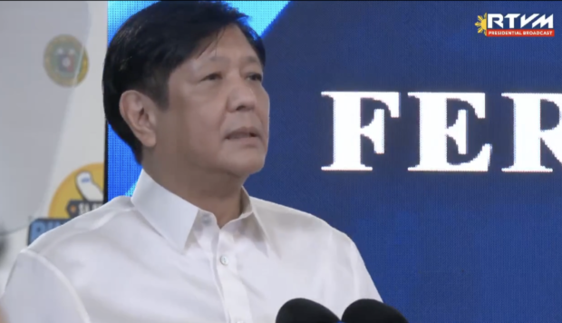 President Ferdinand "Bongbong" Marcos Jr. during the PinasLakas vaccination campaign in Manila. Screengrab from RTVM / Facebook
