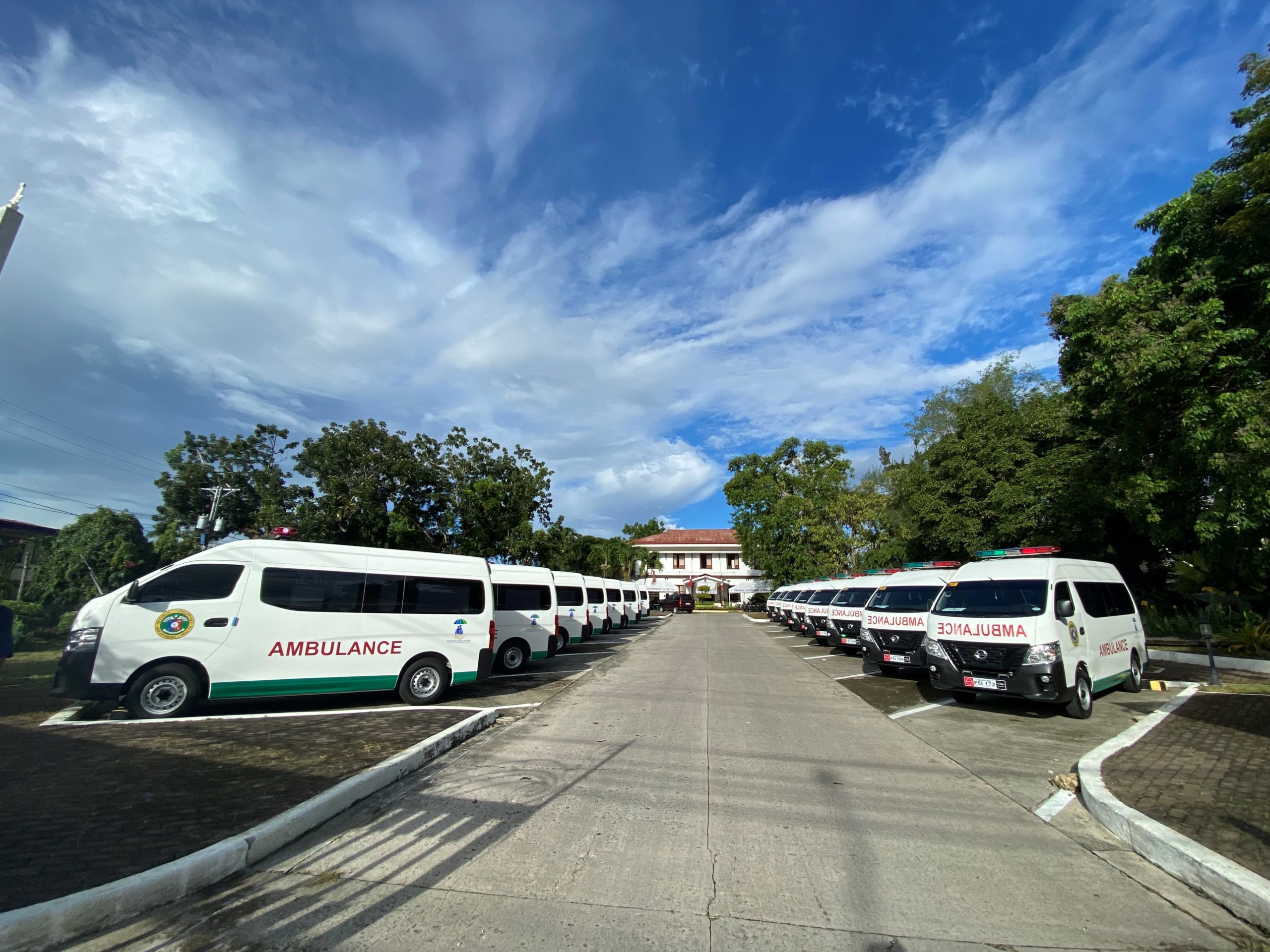 At least 27 ambulances were turned over to Bohol towns