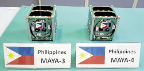 The 1.15-kilogram cube satellites (CubeSats) Maya-3 and Maya-4. STORY: PH cube satellites complete orbit around Earth