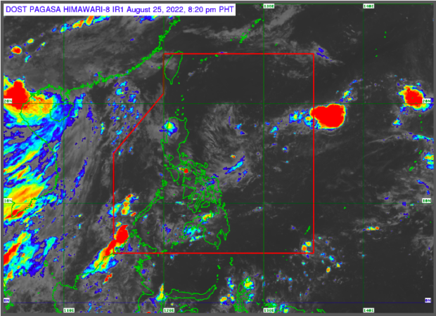 Fair weather seen in the country this weekend. (Satellite image from Pagasa)