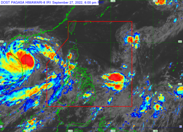 The state weather bureau says overcast skies with rain may be experienced in Palawan, Zambales, and Bataan on September 28, 2022, due to the southwest monsoon.