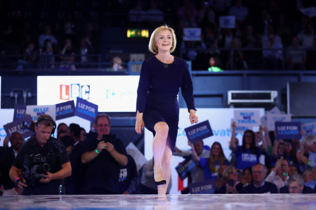 Conservative leadership candidate Liz Truss attends a hustings event, part of the Conservative party leadership campaign, in London, Britain August 31, 2022. REUTERS/Hannah McKay/File Photo