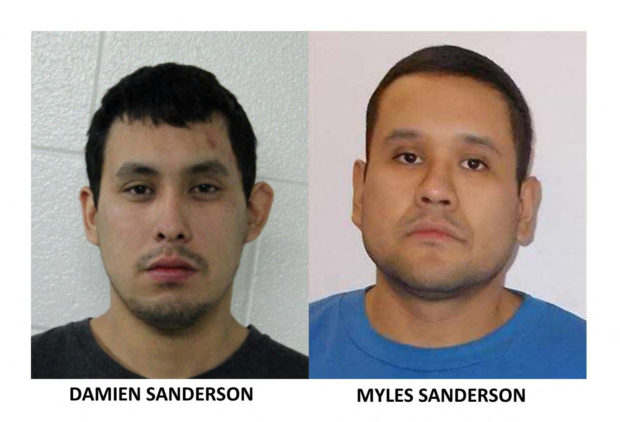 Damien Sanderson and Myles Sanderson, who are named by the Royal Canadian Mounted Police (RCMP) as suspects in stabbings in Canada's Saskatchewan province, are pictured in this undated handout image released by the RCMP September 4, 2022. RCMP/Handout via REUTERS