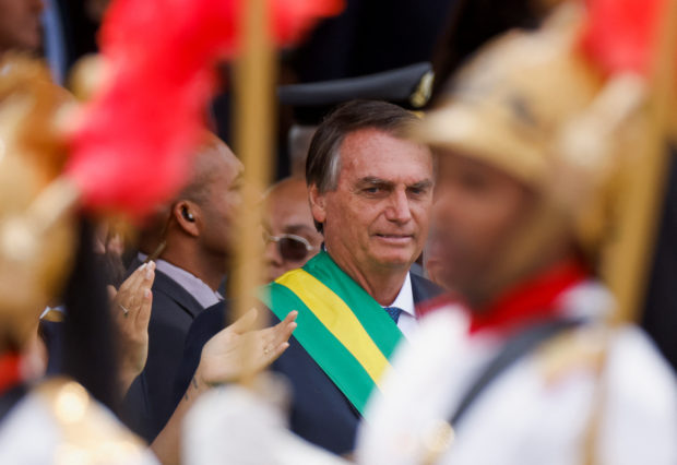 Brazil's President Jair Bolsonaro attends a military parade to celebrate the bicentennial independence of Brazil, in Brasilia, Brazil September 7, 2022. REUTERS/Adriano Machado