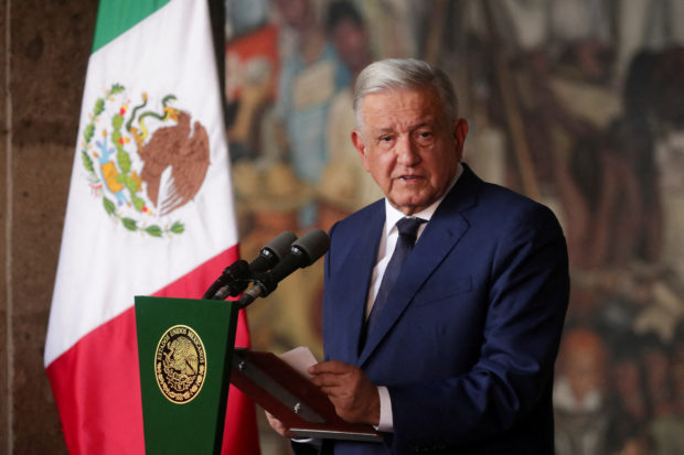 FILE PHOTO: Mexican President Andres Manuel Lopez Obrador holds his fourth state of the union address at the National Palace in Mexico City, Mexico September 1, 2022. REUTERS/Henry Romero/File Photo