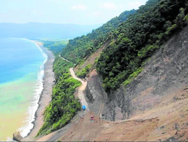 The landslides along the section of the Manila North Road at Barangay Pancian in Pagudpud, Ilocos Norte