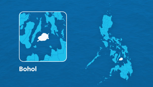 Map of Bohol. STORY: Fisherman rescued after 2 days, 11.5 hours adrift on capsized boat