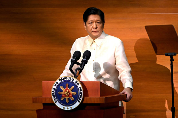 FILE PHOTO: Philippines President Ferdinand Marcos Jr. delivers his first State of the Nation Address, in Quezon City, Metro Manila, Philippines, July 25, 2022. Jam Sta Rosa/Pool via REUTERS/File Photo/File Photo