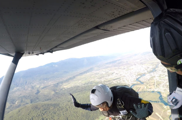 Bosnian Ibrahim Kalesic skydiving