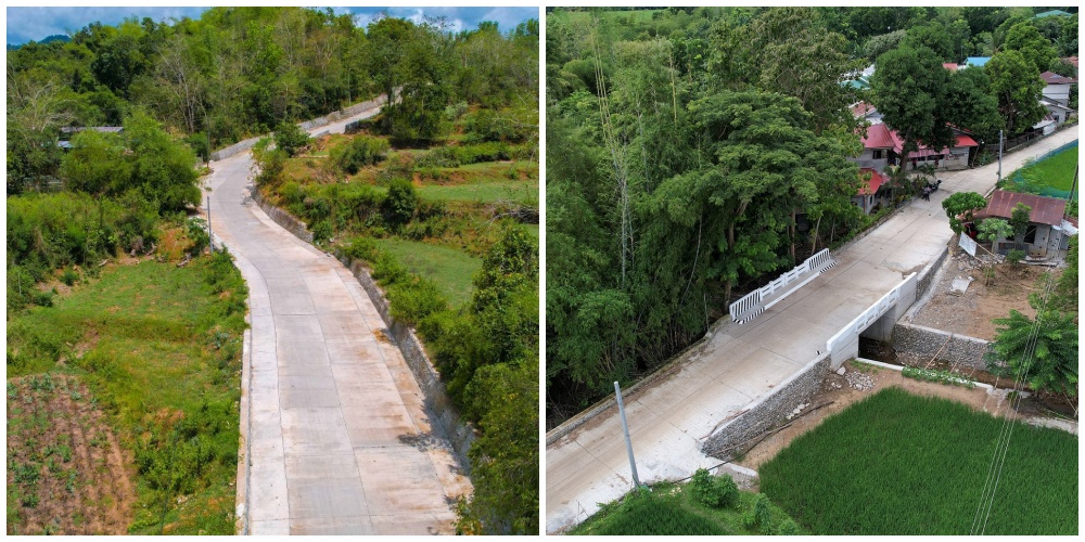 The Department of Public Works and Highways completes two road projects in Ilocos Sur: The Burgos-Lidlidda Road and the widened Palali Norte Bridge. Photo courtesy: DPWH Facebook