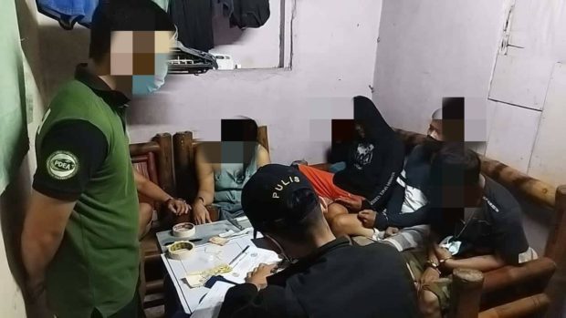 Authorities arrested an alleged operator of a drug den and four others inside a makeshift drug den in Subic town, Zambales province on Saturday, Sept. 10. (Photo courtesy of PDEA)