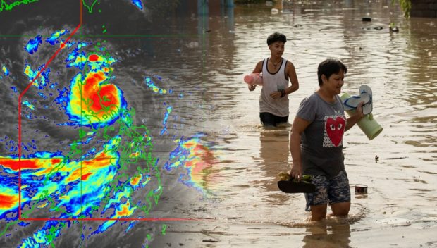 Individuals affected by typhoon Karding