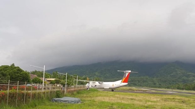 Dark clouds signal the arrival of Super Typhoon Henry in Batanes. Image from PIA Batanes / Facebook