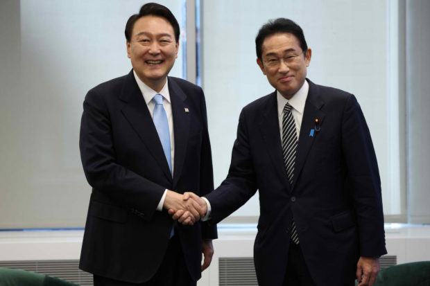 President Yoon Suk-yeol and Japanese Prime Minister Fumio Kishida