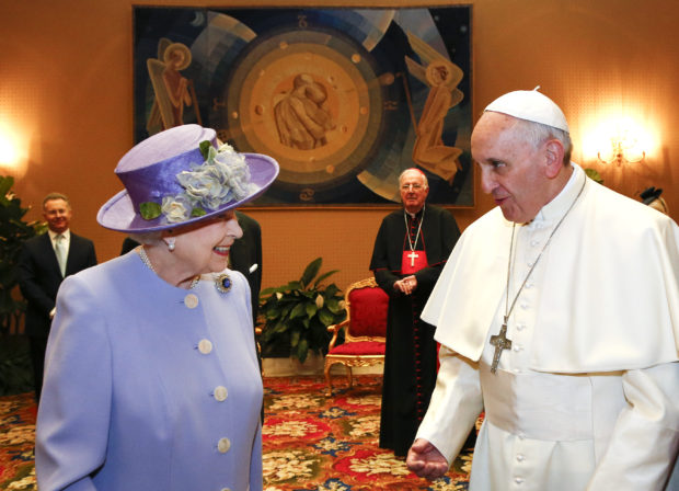 Queen Elizabeth and Pope Francis