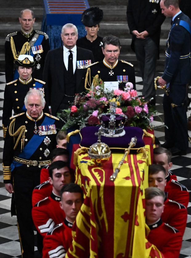 Queen's children at funeral