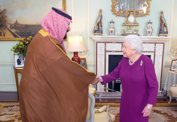 Saudi Crown Prince Mohamed bin Salman and Queen Elizabeth