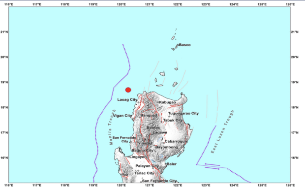 Burgos, Ilocos Norte earthquake graph from Phivolcs. 