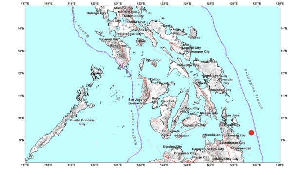 Surigao del Sur earthquake. Image from Phivolcs