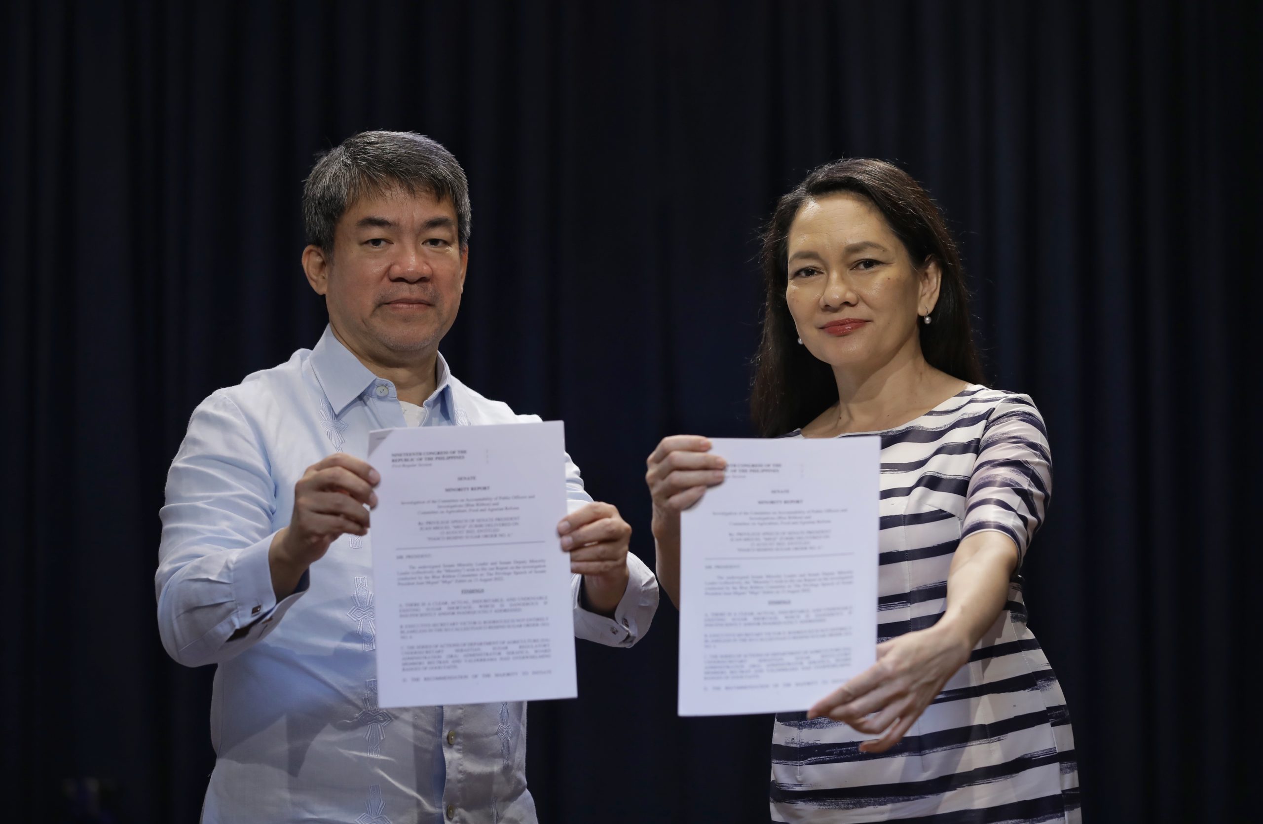 Senators Koko Pimentel and Risa Hontiveros