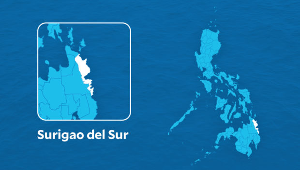 Map of Surigao del Sur for story: Phivolcs logs over 6,500 aftershocks after magnitude 7.4 Surigao quake