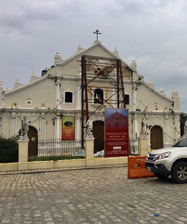 Ongoing restoration of the 16th-century Vigan cathedral(Photo by Johanna Sampan)