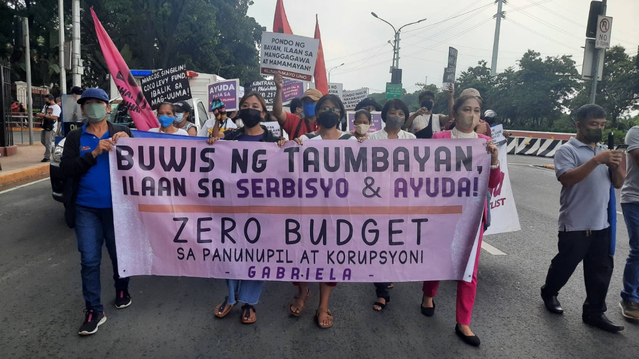 Gabriela,  Kilusang Mayo Uno, and other left-leaning groups want the proposed 2023 budget of DND slashed