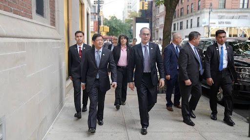 President Ferdinand “Bongbong” Marcos, Jr. and Private Sector Advisory Council (PSAC) Convenor and Aboitiz Group CEO Sabin Aboitiz during the 6-day working visit to the United States. Image from PSAC