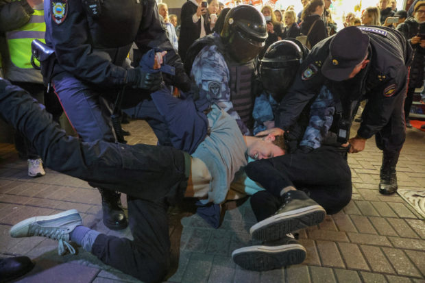  anti-mobilization protests across Russia