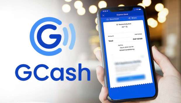 Composite photo of cellphone showing GCash app with GCash logo superimposed. STORY: NPC: Phishing attacks, not hacking, behind GCash fiasco