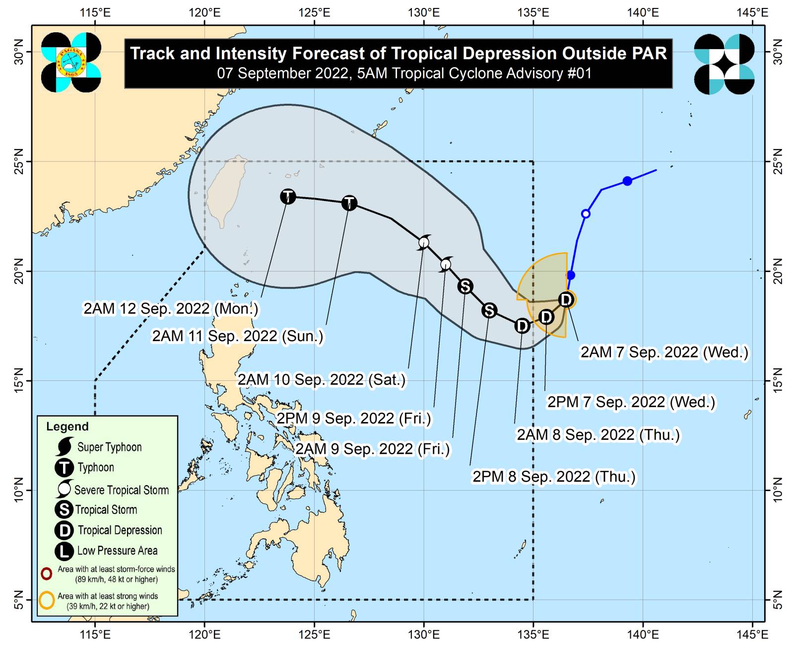 Tropical Depression Outside Of PAR To Gain Strength Arrive Wednesday 