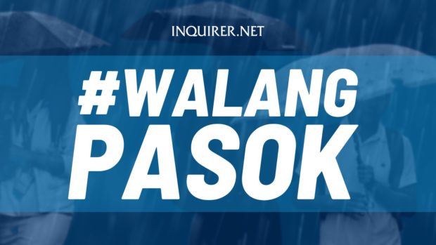 Several local government units suspend classes in public and private schools on Wednesday, January 4, due to inclement weather. 