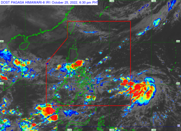 The trough of the low pressure area (LPA) located east of Visayas will bring rain over the entire Visayas and Mindanao on Wednesday, said the Philippine Atmospheric, Geophysical and Astronomical Services Administration (Pagasa).