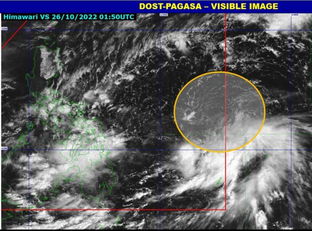 The LPA off Eastern Visayas intensifies into Tropical Depression Paeng.