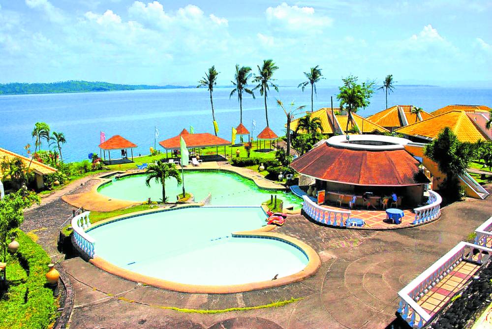 The waterfront property and its view of San Pablo Bay tieza tacloban hotel imelda