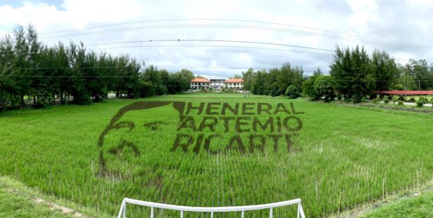 Rice paddy art featuring Ilocano hero Gen. Ricarte unveiled in Batac City