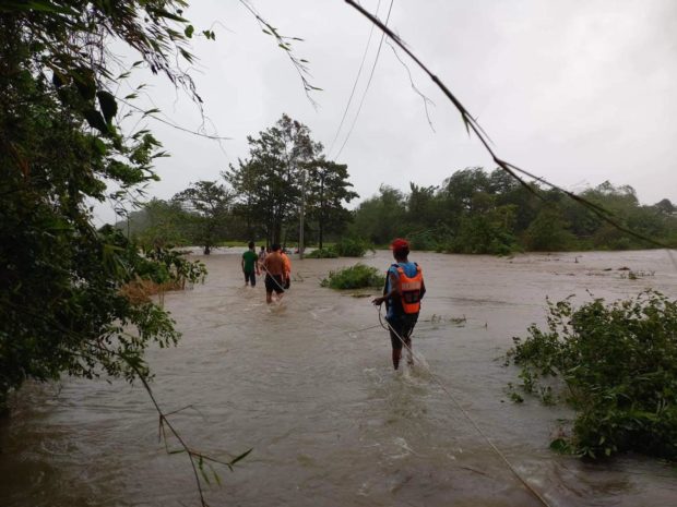Typhoon "Neneng" triggered widespread flooding in Laoag City, the capital of Ilocos Norte province, on Sunday, Oct. 16. (Photo courtesy of Laoag City government)