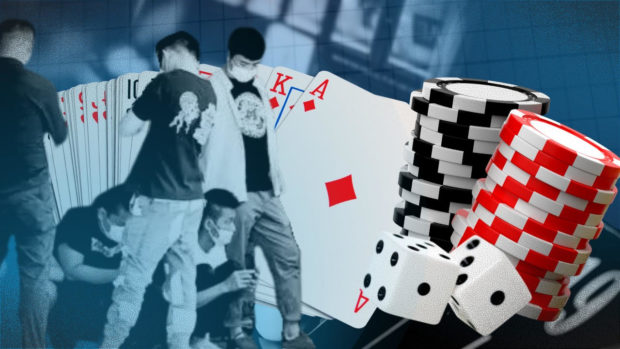 Composite photo of playing cards and casino chips. STORY: Game over? Gatchalian wants permanent ban on POGOs