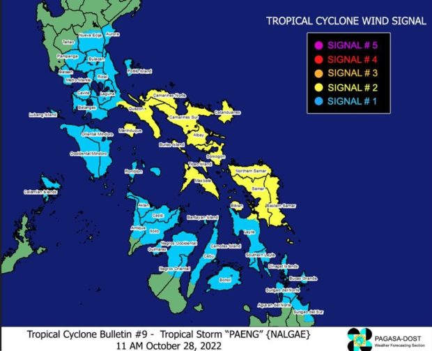 Tropical Storm Paeng (international name: Nalgae) has accelerated as it got closer to the Philippine landmass