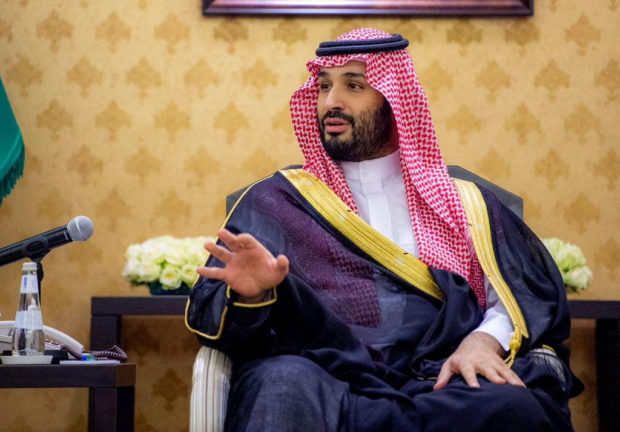 FILE PHOTO: Saudi Arabia's newly designated Prime Minister, Mohammed bin Salman speaks during his meeting in the Ministry of Defence in Jeddah, Saudi Arabia