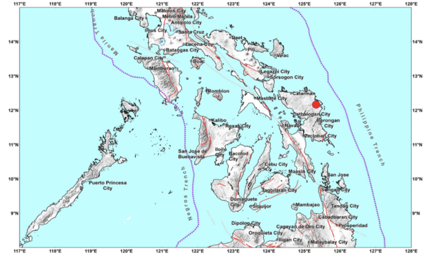 Two magnitude 4.4 earthquakes hit Eastern Samar on Wednesday, October 5, 2022. (Photo from Phivolcs)