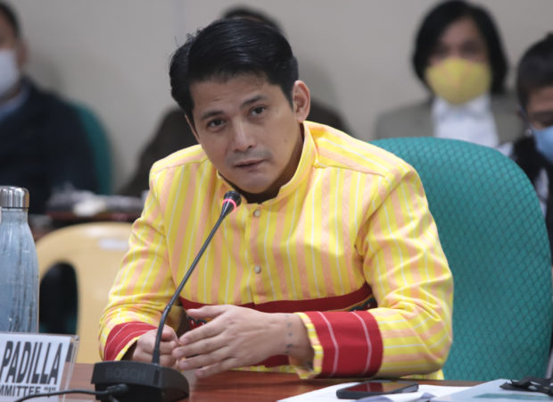 For Senator Robin Padilla, wanting to know the whereabouts of the Philippine President may be considered a "national threat." 