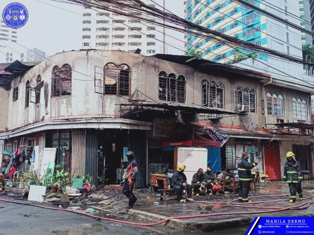 Fire leaves P2.7 million worth of damage to a two-story commercial-residential building along Taft Avenue in Manila