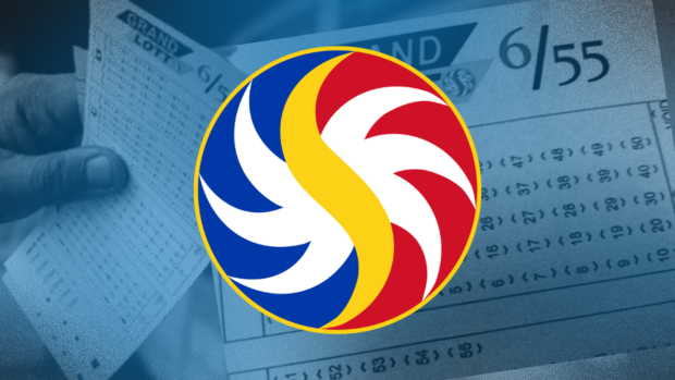 Composite photo of PCSO logo over faded monochrome photo of Lotto forms. STORY: Run after STL operators in P5-B shortfall, PCSO told