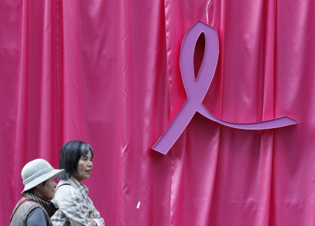 pink ribbon symbol of breast cancer awareness