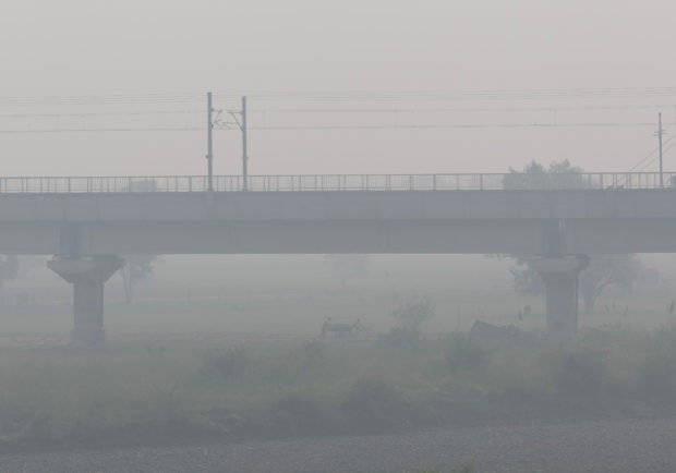 Air pollution levels improve to the "very poor" category from "severe" in New Delhi, India.